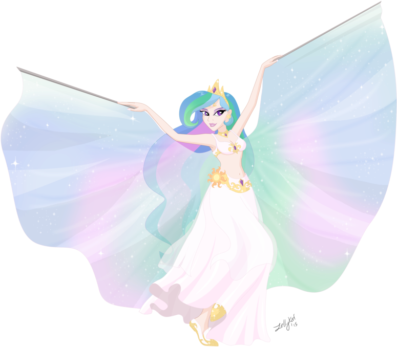 Zellykat, Belly Button, Belly Dancer, Cleavage, Female, - Celestia Mlp Belly Dance (800x700), Png Download