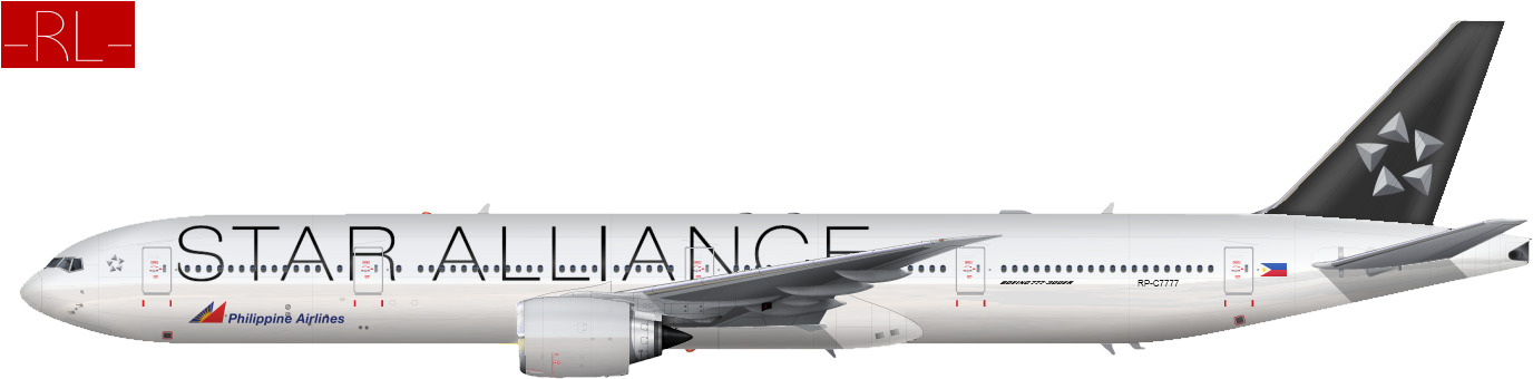 Pal B77w Star Alliance - Gif Of Qatar Airways (1386x360), Png Download