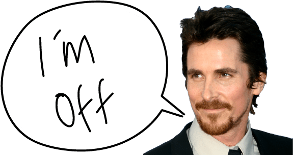 Christian Bale - Gentleman (601x316), Png Download