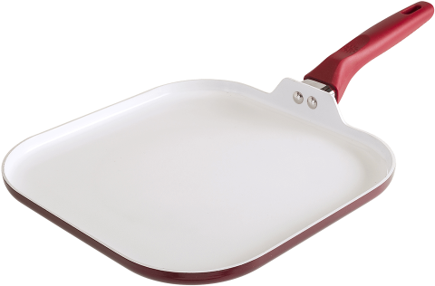 Bliss 11″ Griddle Candy Apple / White - Red (500x500), Png Download