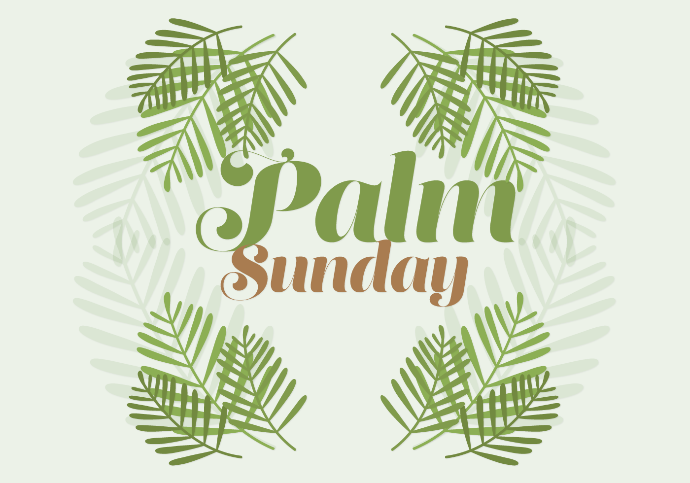 Palm Sunday 2 - Illustration (1400x980), Png Download