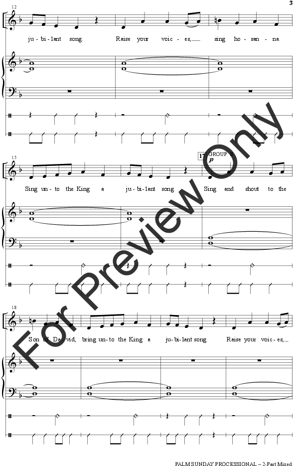 Palm Sunday Processional Thumbnail - Revelation Song Satb Sheet (816x1056), Png Download