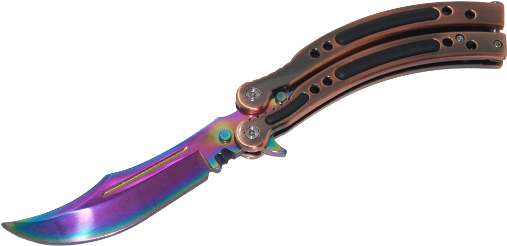 Butterfly Knife Fade Real Life - Fade Kunai Png (1000x1000), Png Download