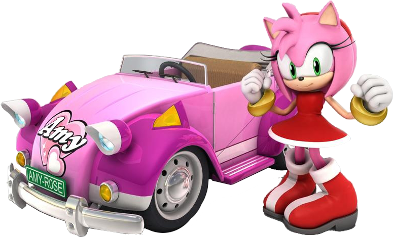 Sonic And Sega All Stars Racing Amy (805x485), Png Download