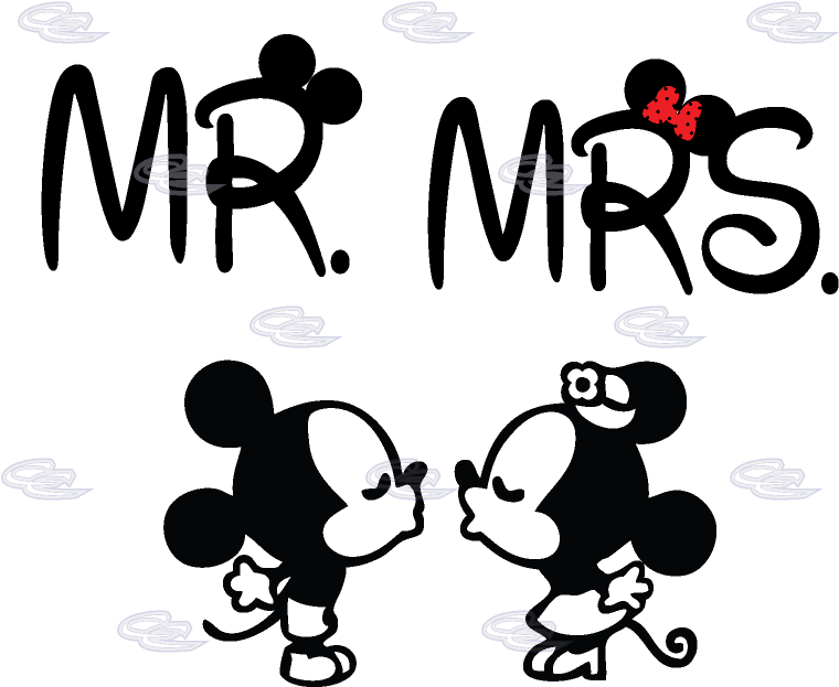 Kisses Clipart Minnie Mouse - Mickey Y Minnie Png (812x697), Png Download