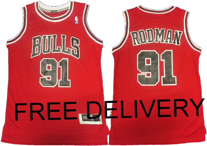 Budget Red Chicago Bulls Dennis Rodman - Signed Dennis Rodman Jersey - Jsa Coa (745x545), Png Download