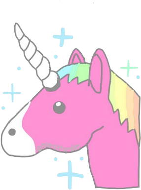 Unicorn, Pink, And Png Image - Unicorns Overlays Tumblr Png (433x419), Png Download