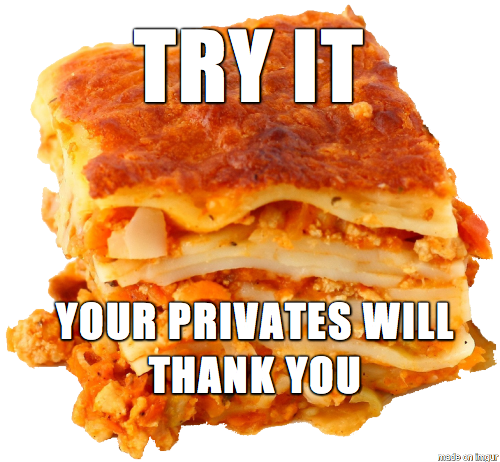 Touching Yourself While Thinking About Lasagna - Show Me Lasagne Meme (500x462), Png Download