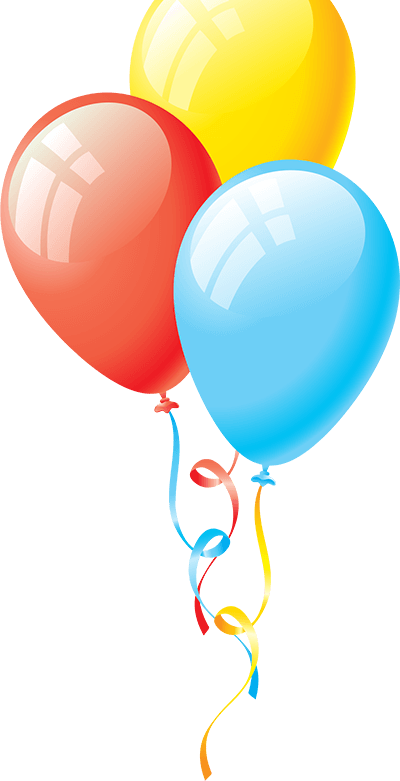 Balloons - Cartoon Balloons Png (400x781), Png Download