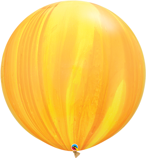 Superagates Yellow Orange 30″ Balloons - Balloon (600x600), Png Download