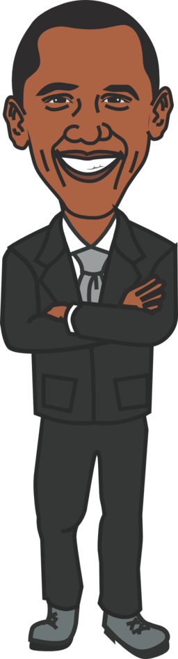 President Barack Obama - Obama Clipart (256x944), Png Download