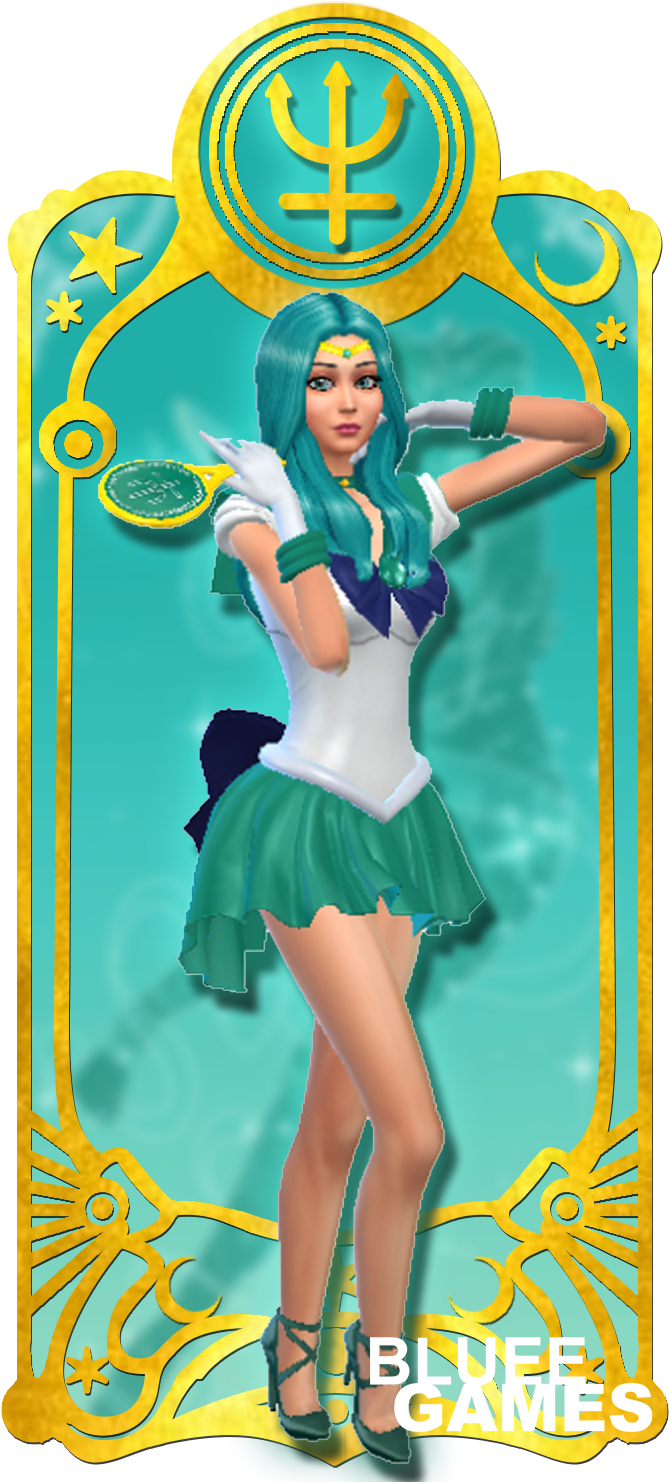 Sailor Moon Crystal - Sailor Neptune (850x1500), Png Download