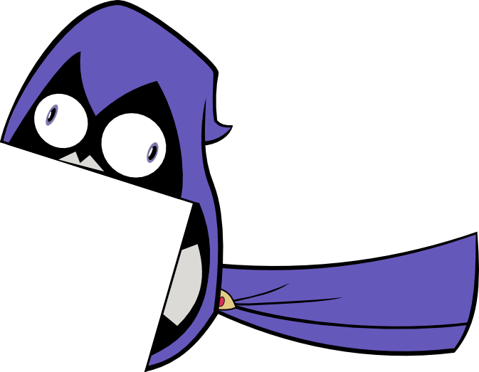 Raven Spits Cyborg - Raven Teen Titans Go Png (673x523), Png Download