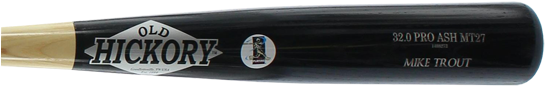 Mike Trout Ash Wood Baseball Bat - Cue Stick (600x600), Png Download