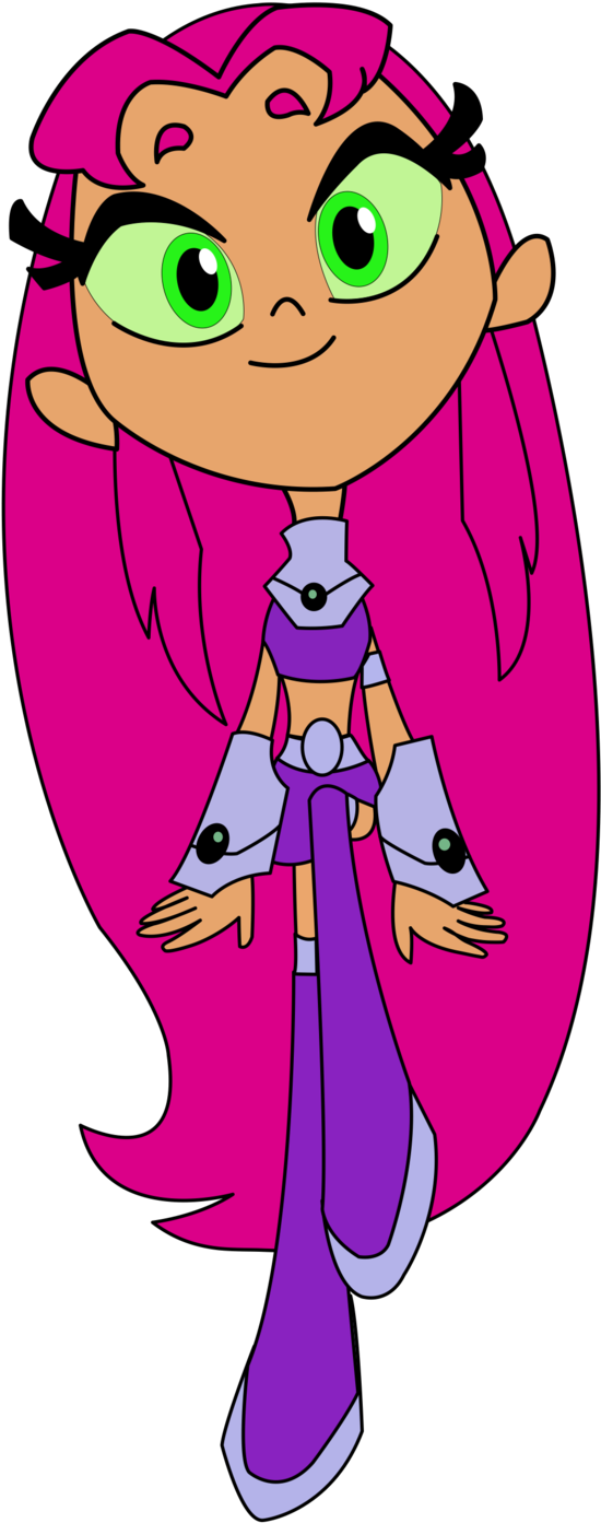 Free Download Estelar Teen Titans Go Png Clipart Starfire - Star Fire Teen Titans Go Png (564x1416), Png Download