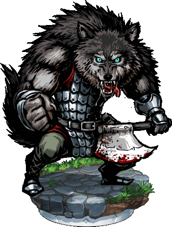 Wolfman Savage Ii Figure - Cartoon (352x463), Png Download