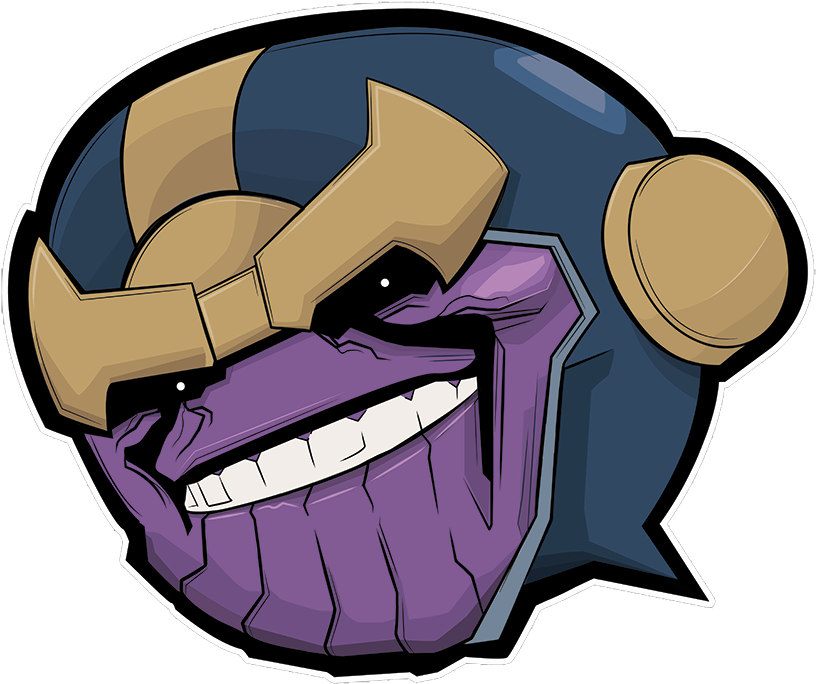 The Mad Titan - Cartoon (1000x1000), Png Download