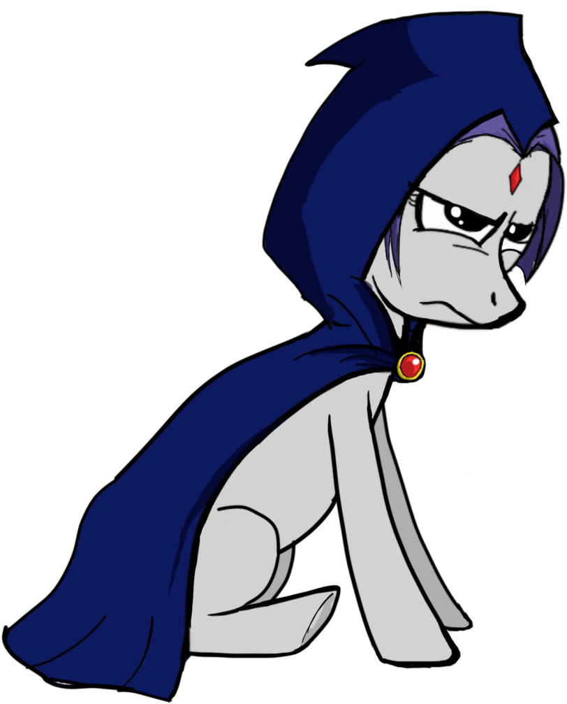 Marker, Ponified, Raven , Safe, Solo, Teen Titans - Raven (811x1024), Png Download