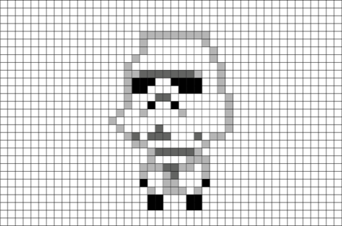 Tiny Death Star Storm Trooper - Cross-stitch (480x317), Png Download