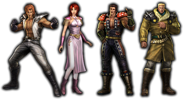 The Costumes Worn By Bat, Rin, Ein And Falco In The - Shachi Fist Of The North Star (635x350), Png Download