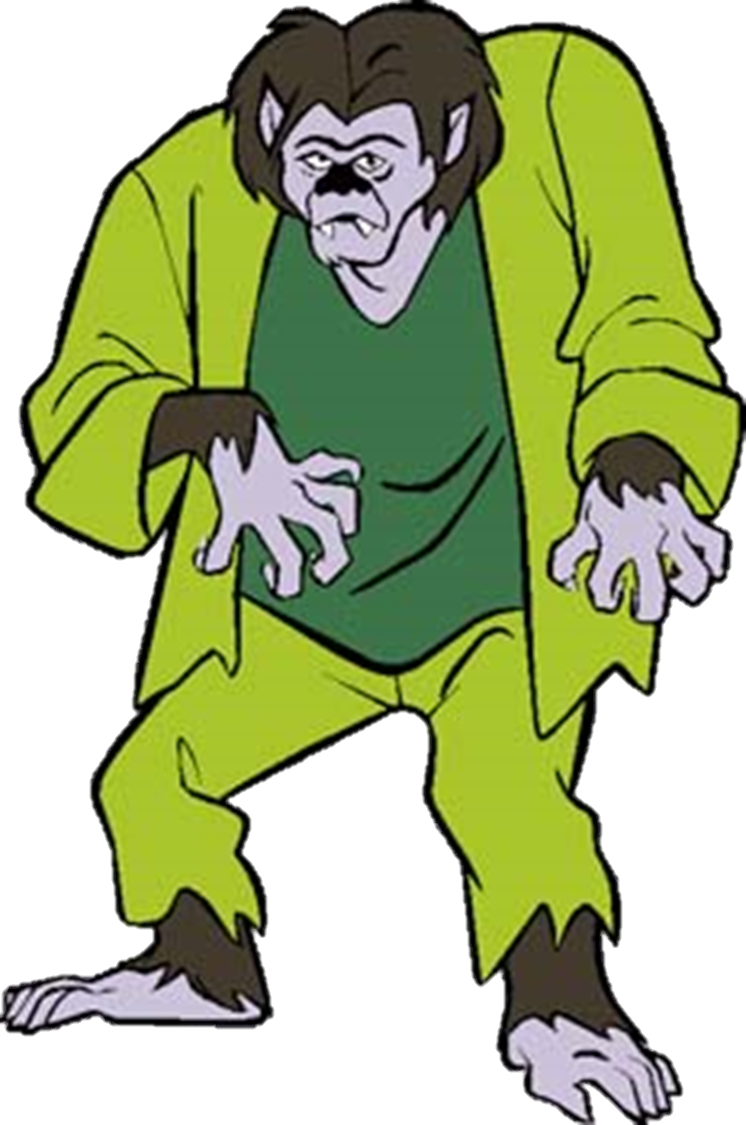 Wolfmans Ghost Png Scooby Doo Wolfman Costume - Scooby Doo Monsters Cartoon (746x1125), Png Download