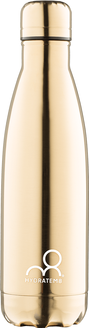 Gold Insulated Water Bottle 500ml - Water Bottle (1080x1080), Png Download