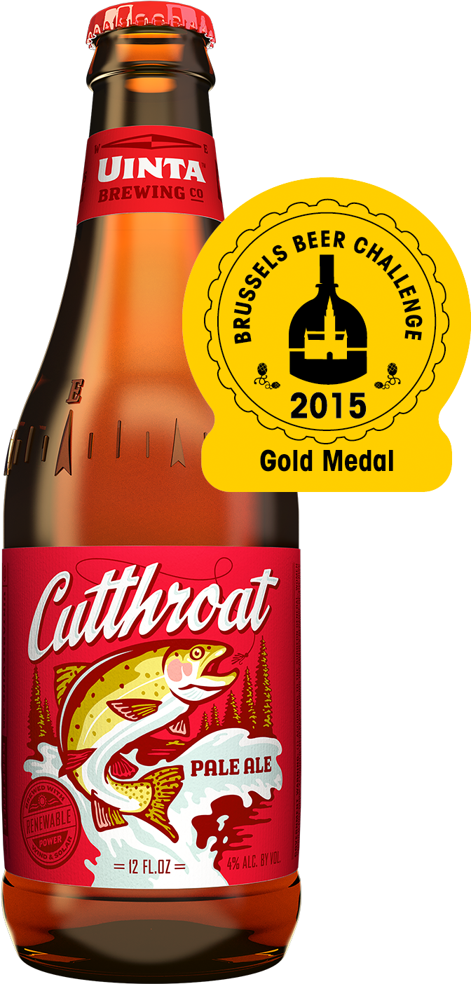 Uinta Pale Ale Wins Gold At The Brussels Beer Challenge - Unita Brewing Co Uinta Cutthroat Pale Ale, 12 Pack, (887x1466), Png Download