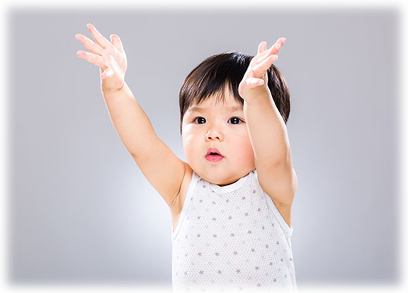Ask For Your Baby To Sign - Baby Asking To Be Picked Up (576x414), Png Download
