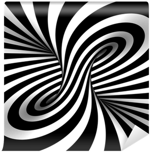 Optical Illusion Black And White Round (400x400), Png Download