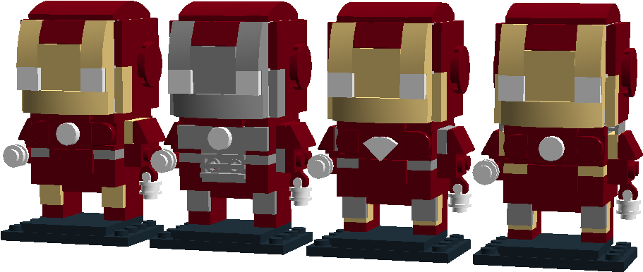 4-7 - Iron Man Brickheadz Custom (1095x600), Png Download