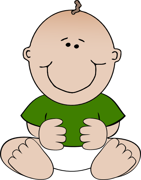 How To Set Use Sitting Baby Green Shirt Icon Png - Gambar Kartun Bayi Laki Laki (468x598), Png Download