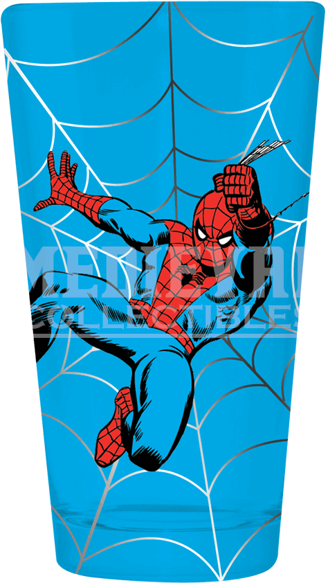 Marvel Spider-man Blue Pint Glass - Marvel Spider-man Wall Light Switch Cover Aqq49326 (850x850), Png Download