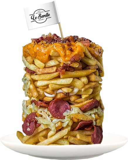 Torre De Batata Frita (492x546), Png Download