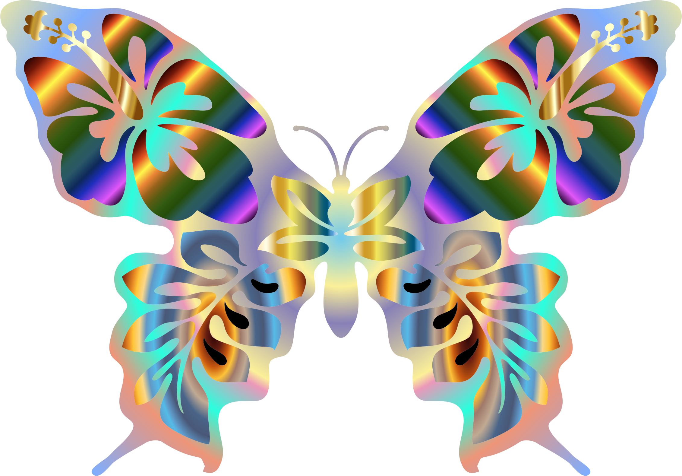 This Free Icons Png Design Of Iridescent Butterfly (2262x1578), Png Download