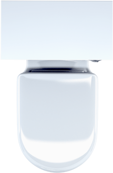 Essential Plus White 500mm Back To Wall Toilet Unit (492x410), Png Download