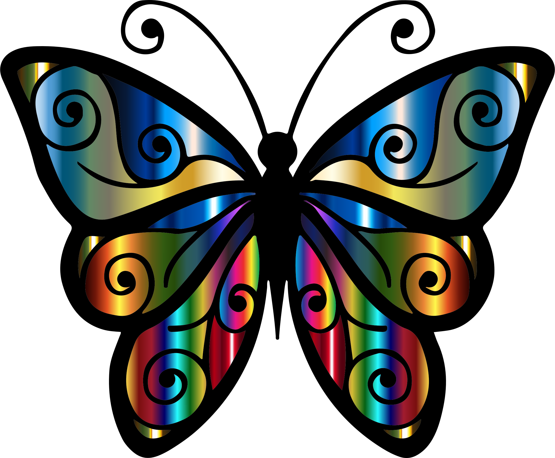 This Free Icons Png Design Of Iridescent Butterfly (2246x1856), Png Download