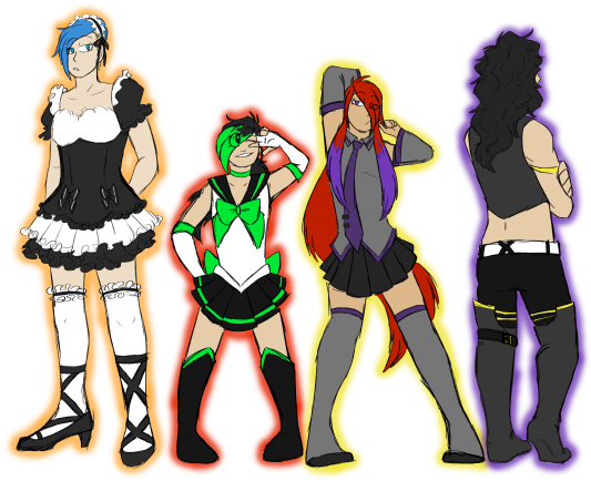 {we Dont Do Sexy Around Here So Anime Girl Forms } - Illustration (540x491), Png Download