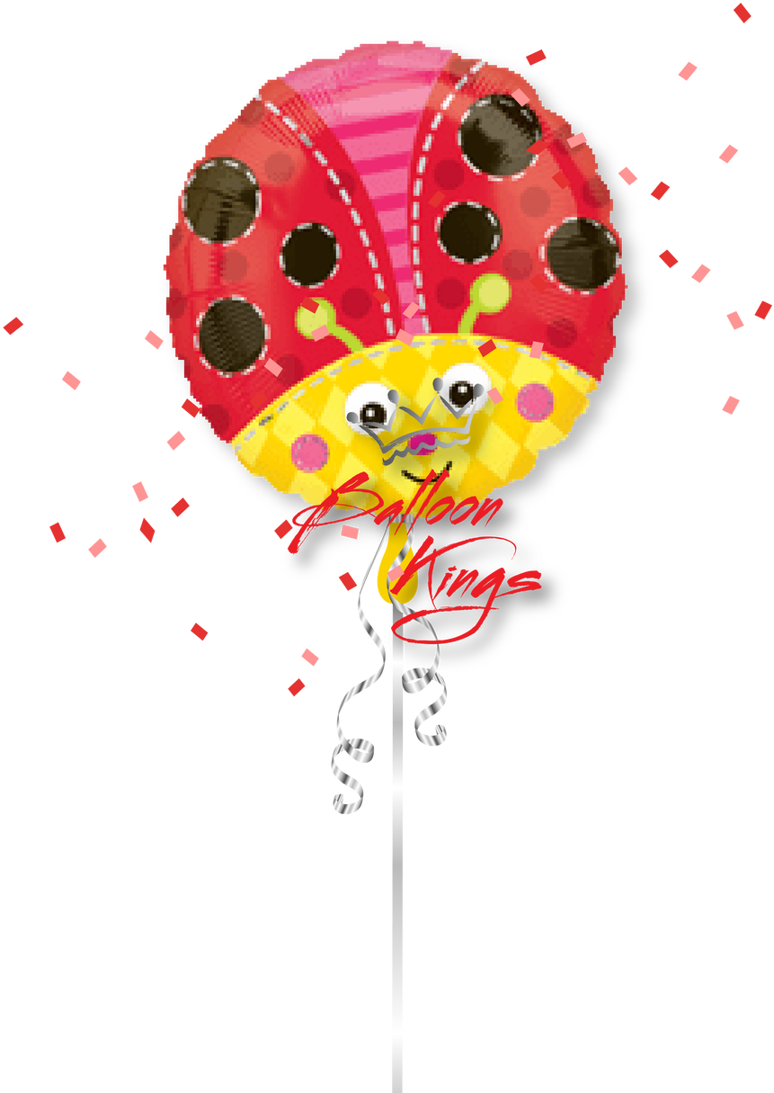 Birthday Party Ladybug Balloon (each) (1068x1280), Png Download
