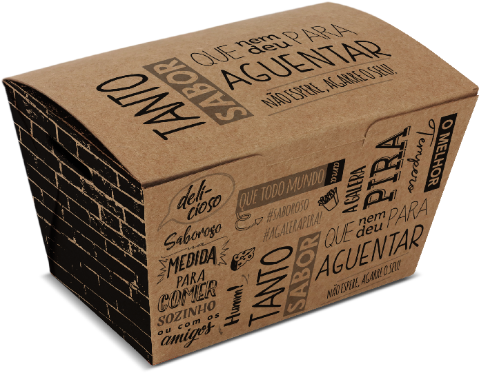 Embalagem Para Fritas E Porções Viagem - Embalagem Para Batata Frita Delivery (800x600), Png Download