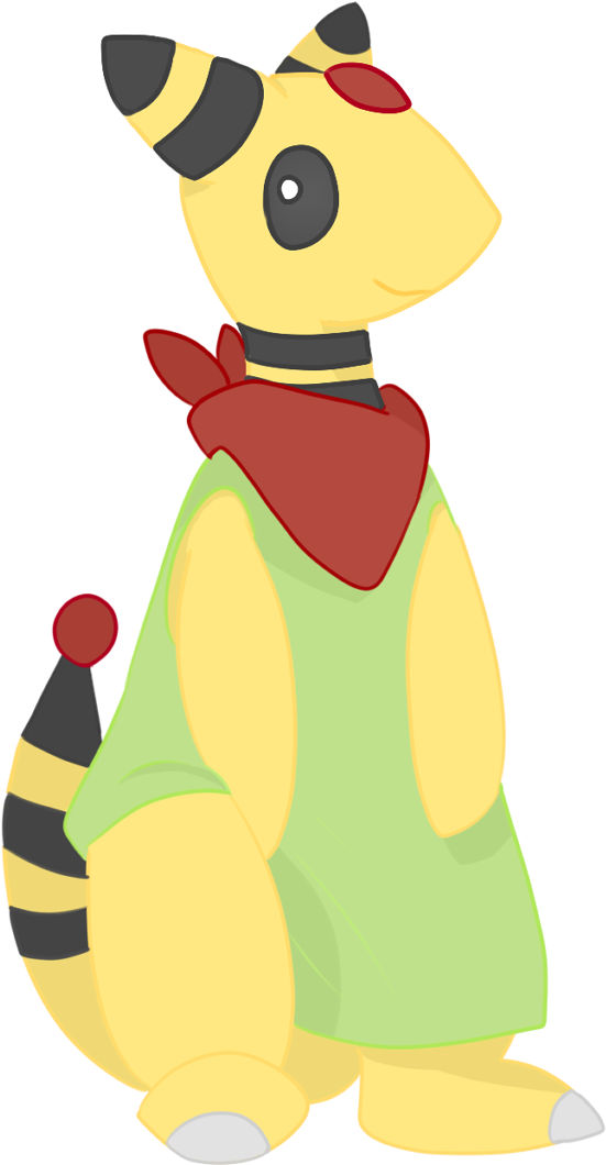 Ampharos - Cartoon (1280x1280), Png Download