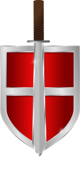 Sword Vertical Shield Clip Art At Clker - キッチン チェア (276x590), Png Download