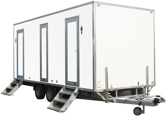 Luxury Toilet Unit For Hire - Temporary Toilet Block (540x391), Png Download