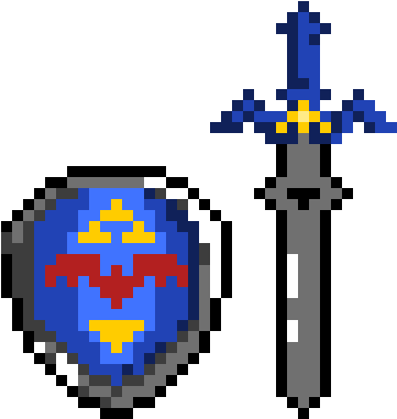 Zelda Master Sword And Shield - Master Sword (510x450), Png Download