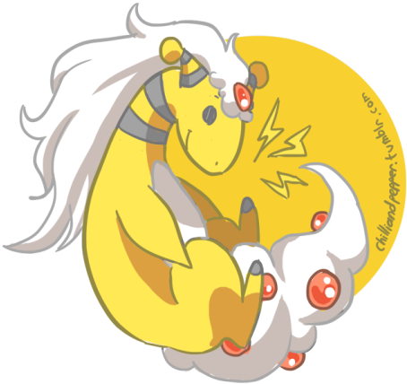 Ampharos (500x451), Png Download