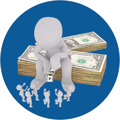 A Graphic Of A Large Character Sitting On A Pile Of - Как Стать Богатым За 365 Дней. Станьте Богаче По Системе (400x400), Png Download