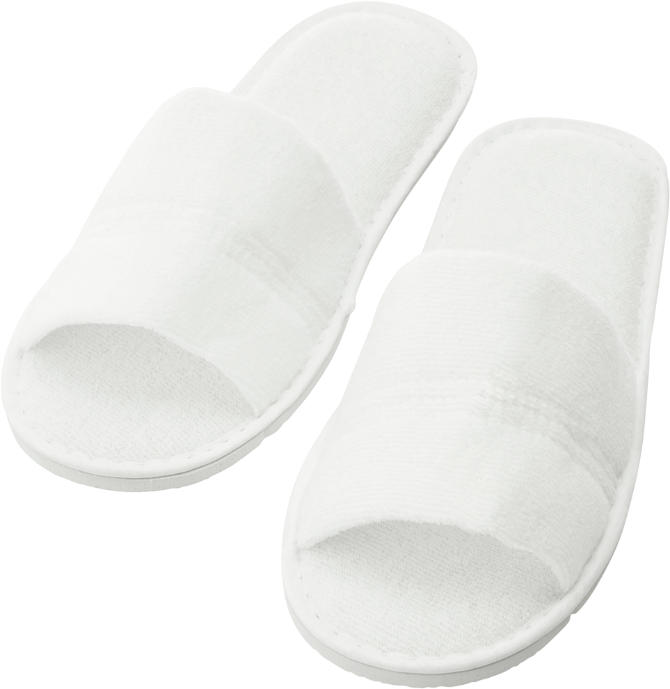 Luxury Terry Towel Slippers - Bathroom Slippers Transparent Background (973x1000), Png Download