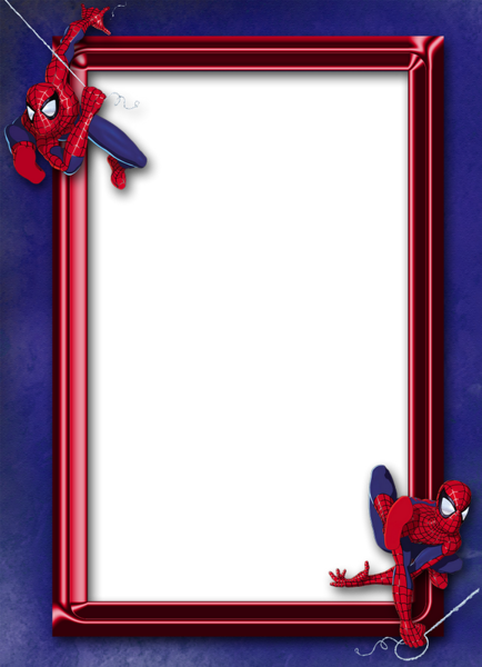 Spiderman Clipart Border - Spiderman Frame (434x600), Png Download