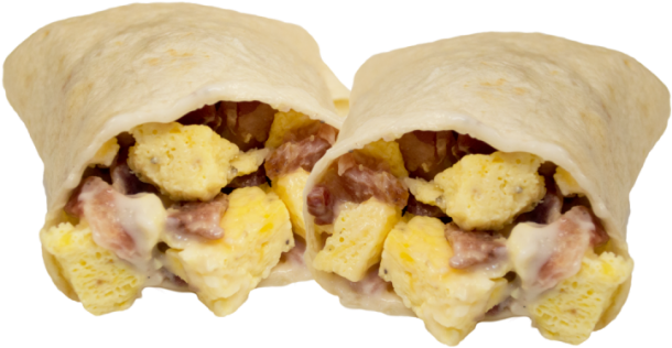 Breakfast - Chicken And Gravy Breakfast Burrito (675x359), Png Download