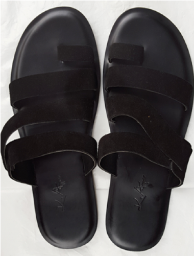 Leather Suede Slippers - Slipper (500x500), Png Download