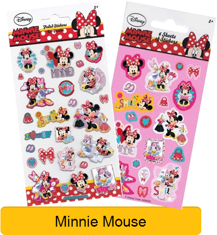 Paper Projects Character Stickers Minnie Mouse (500x500), Png Download